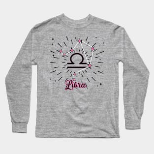 Libra Astrology sign design Long Sleeve T-Shirt